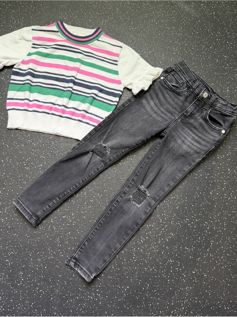 Girls Size 6/6X Bundle Free Assembly Sweater Art Class Distressed Jeans